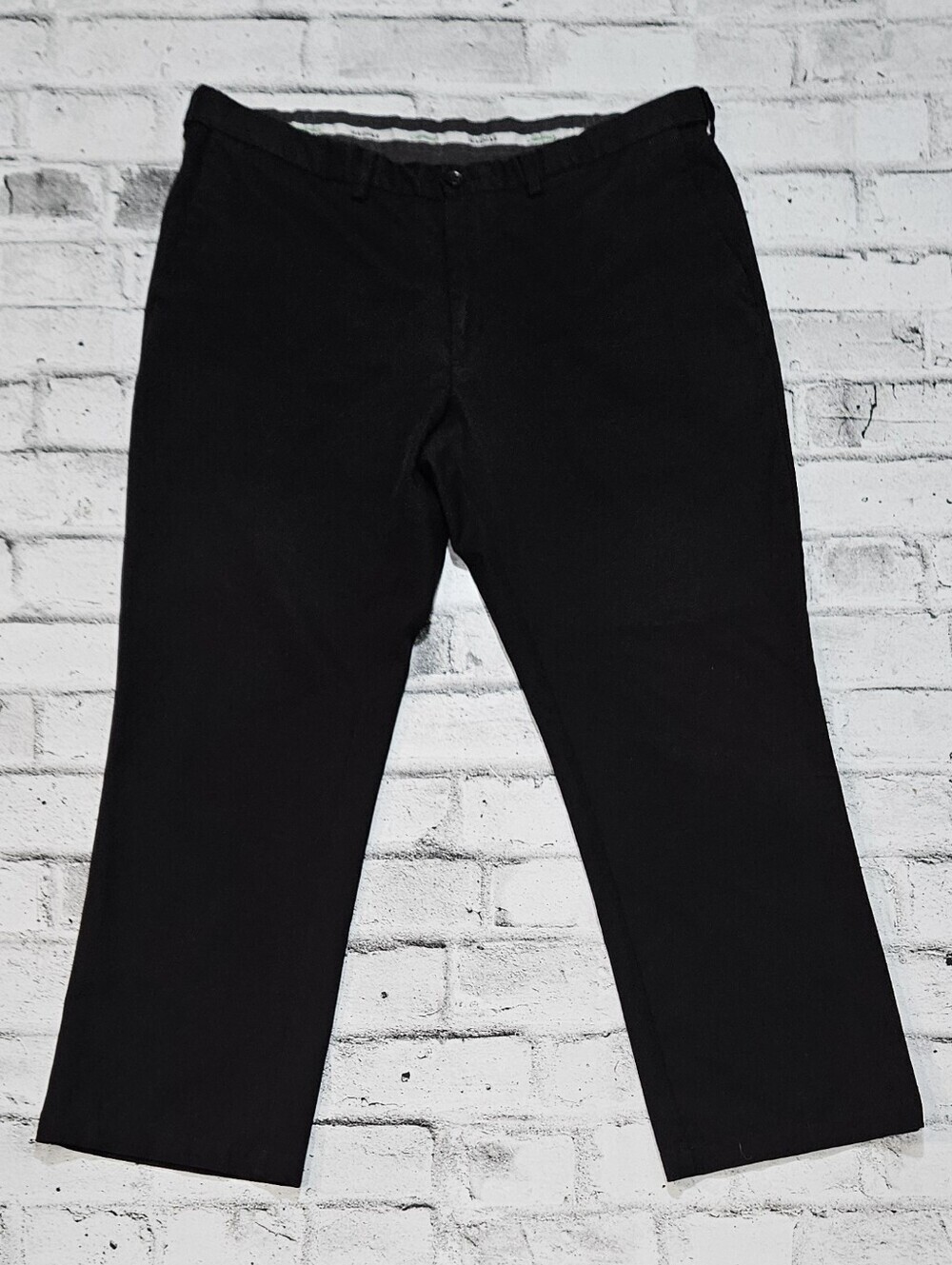 Haggar C18 Pro Black Performance Dress Pants Mens 40x30 Classic Fit